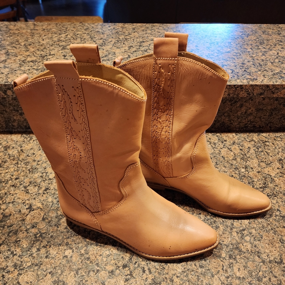 Sam & Libby Ladies Mid-Calf Leather Boots, Size 10B